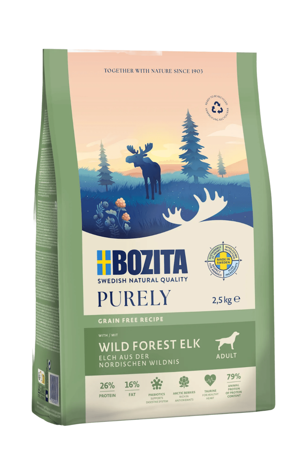 Bozita Dog Purely Adult Elk - DjurZooBozita Dog Purely Adult ElkBozita Dog Purely Adult ElkBozita RoburDjurZooL4506173110304506152.5 kgBozita Dog Purely Adult Elk